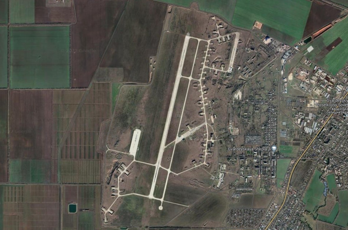 Base aérea de Gvardeiskoye, en la región de Simferopol, península de Crimea