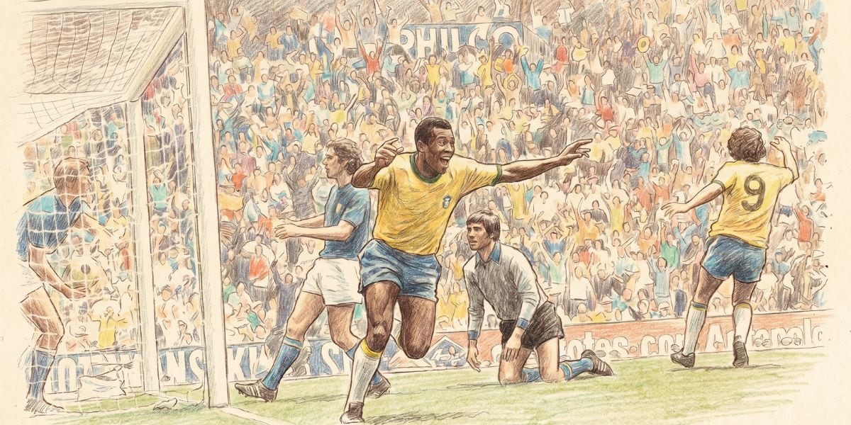 Brasil venció a Italia 4-1 en la final del Mundial México 1970, con un histórico gol colectivo de Carlos Alberto que simbolizó el 'Jogo Bonito' (Imagen Ilustrativa Infobae)