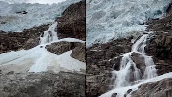 “Retroceso glaciar”: El aterrador momento en que montañistas presencian una avalancha en la Cordillera Blanca