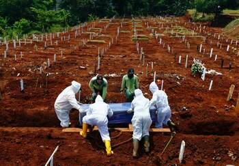 Entierro de una víctima de