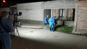 Peritos trabajan en el frente