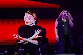 La cantante Lolita durante el