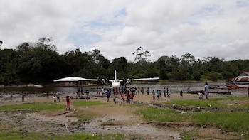 El alcalde Desiderio Flores Ayambo