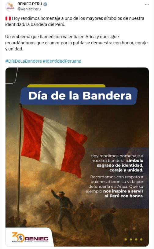 La bandera de Perú, símbolo de lucha, unidad y paz, ondea con orgullo cada 7 de junio.