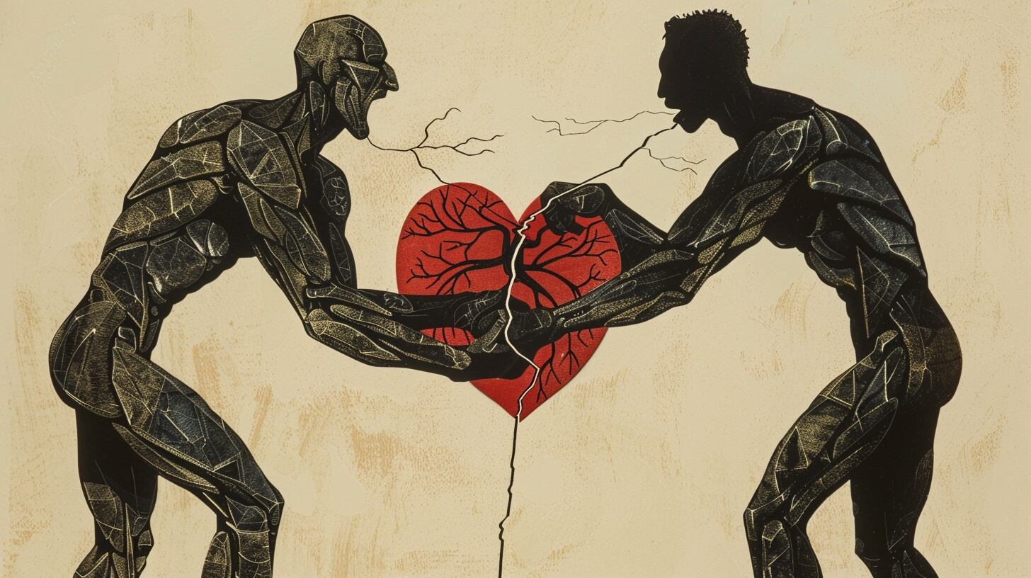 Ilustración de una pareja discutiendo