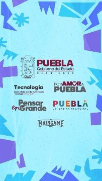 Un cartel institucional del Gobierno del Estado de Puebla reúne los logotipos de la Secretaría de Ciencia, Tecnología e Innovación y programas oficiales. (Instagram/La ConPue)
