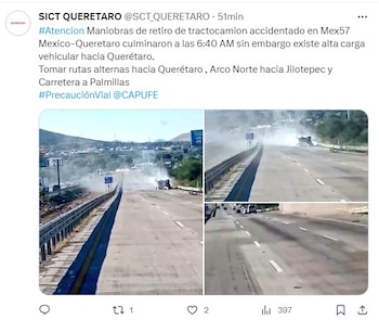 La SICT Querétaro indicó que
