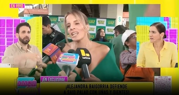 Alejandra Baigorria protagoniza incómodo momento con Said Palao y desata críticas de Gigi Mitre. Captura: Amor y Fuego.