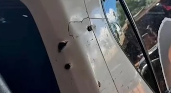 Marcas de los proyectiles de