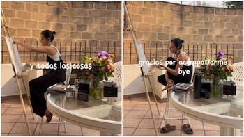 La joven mostró su proceso,