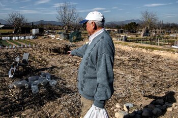 Un agricultor en las Hortes