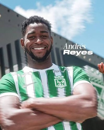 Andrés Reyes fue el segundo jugador oficializado para Atlético Nacional en este mercado de pases - crédito Atlético Nacional