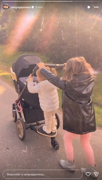 La China Suárez le presentó a su hijo Amancio a su hija mayor Rufina por videollamada en 2020 (Instagram)