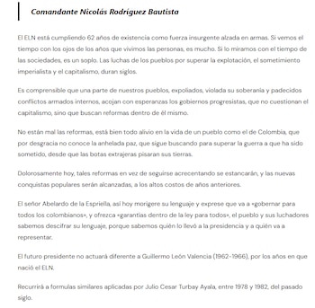 ELN - crédito Voces/ELN