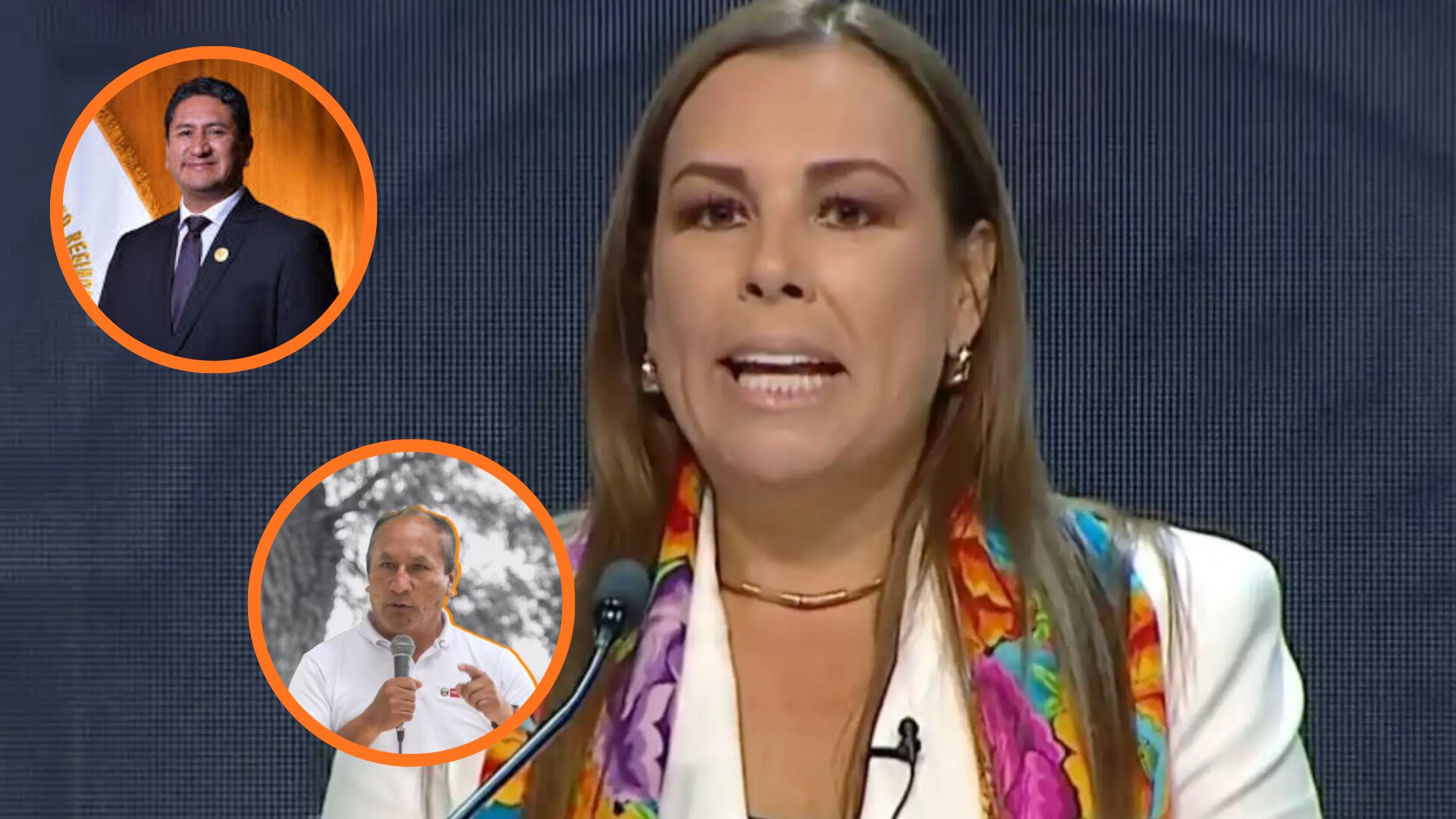 La intervención de Fiorella Molinelli fue una de las más comentadas por su promesa de capturas en 90 días. (Composición: Infobae)