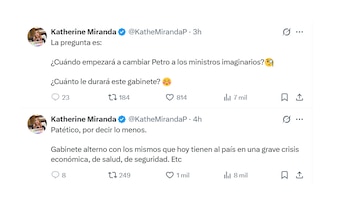 Katherine Miranda y su respuesta a Gustavo Petro
