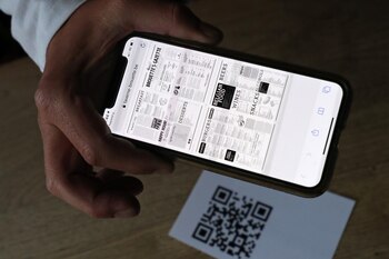 El menú de código QR