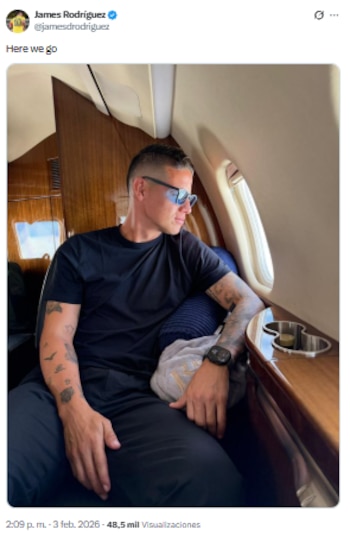 En sus redes sociales, James