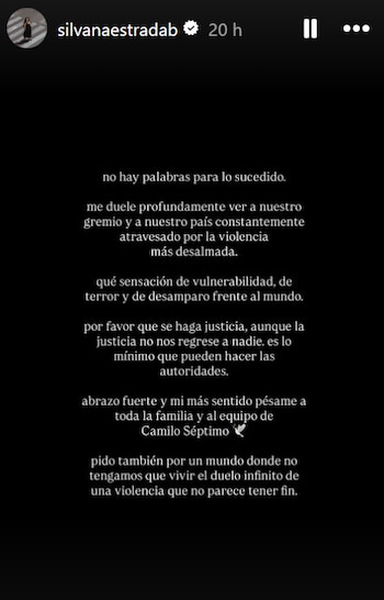 La cantante lamenta el multihomicidio de Jonathan Meléndez y su familia