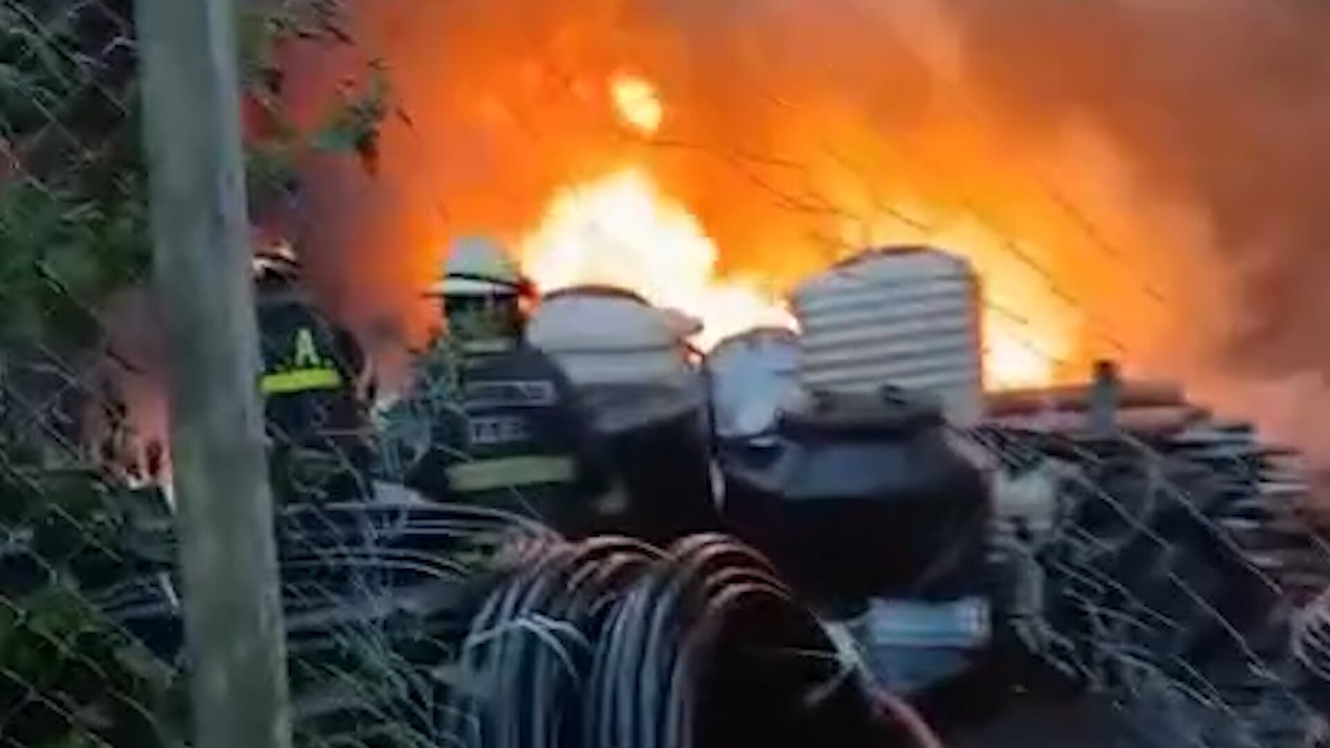 Varias dotaciones de bomberos trabajaron en el lugar