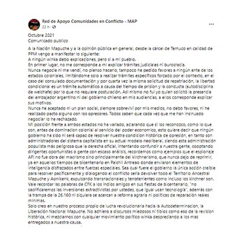 La carta de Facundo Jones