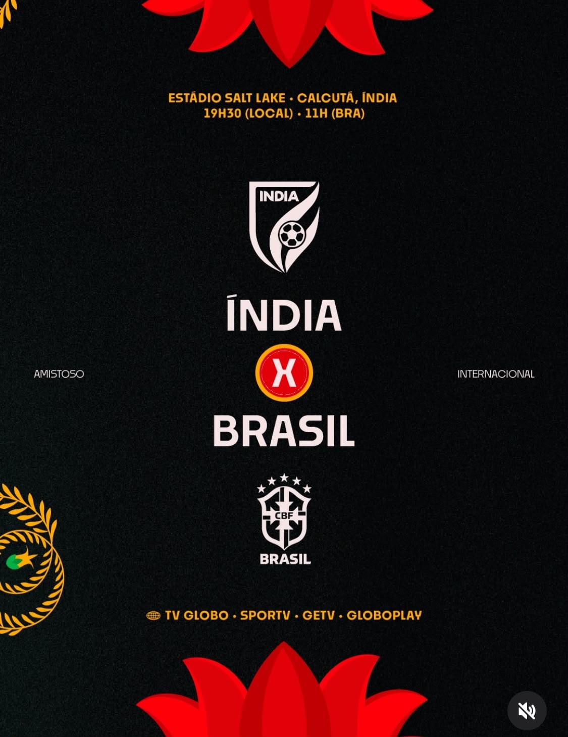 Brasil choca con India en condición de visitante por fecha FIFA.
