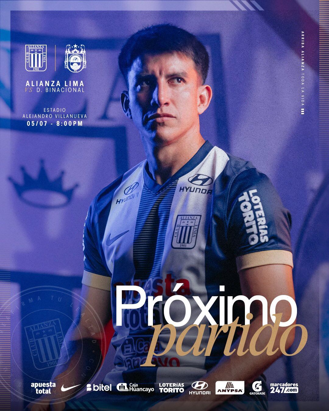 Alianza Lima recibirá a Deportivo Binacional en Matute por el Torneo Apertura 2025