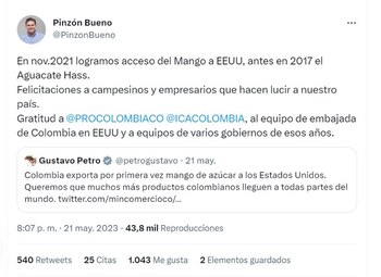 El exembajador en Estados Unidos,