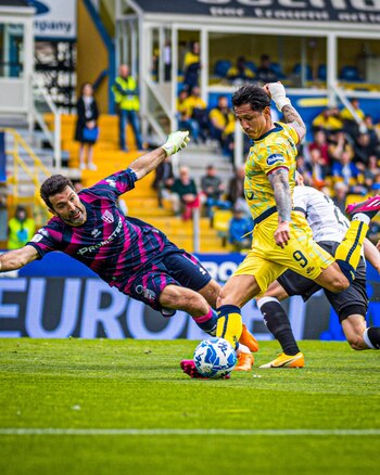 Gianluca Lapadula en el prtido