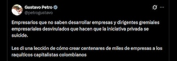 Gustavo Petro - crédito @petrogustavo/X