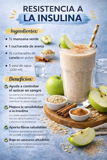 Batido natural preparado con manzana