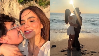 Samadhi Zendejas y Gabito Ballesteros presumen romántica escapada en la playa