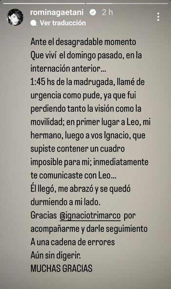 La actriz se expresó en