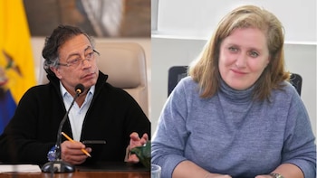 Gustavo Petro y Eva Ferrer - crédito Icbf/Juan Diego Cano/Presidencia