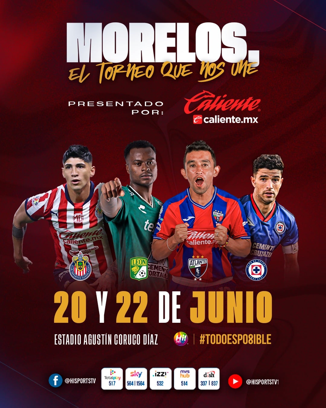 Señales de transmisión para la Copa Morelos. (X/Tubi México)