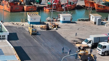 Una obra de repavimentación en