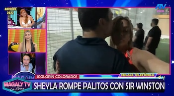 Magaly Medina vincula publicación de “Señor Mentira” con la ruptura entre Sheyla Rojas y Sir Winston. Captura: Magaly TV La Firme.