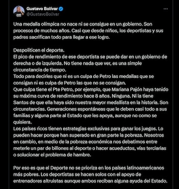 Gustavo Bolívar en X