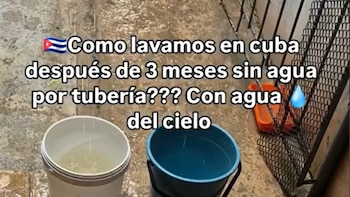 “Es una bendición”: Cubana grabó a su hija recogiendo lluvia para lavar ropa tras meses sin suministro