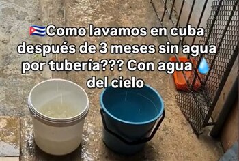 La población recurre a la compra a vendedores ambulantes y a tuberías rotas para abastecerse. (Video cortesía Rachel Molina)