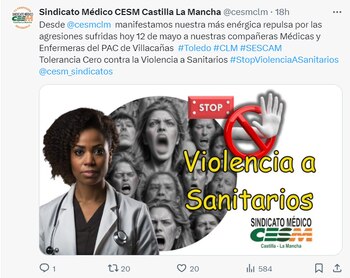 CESM CLM denuncia en Twitter