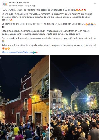 El evento atraerá a solteros