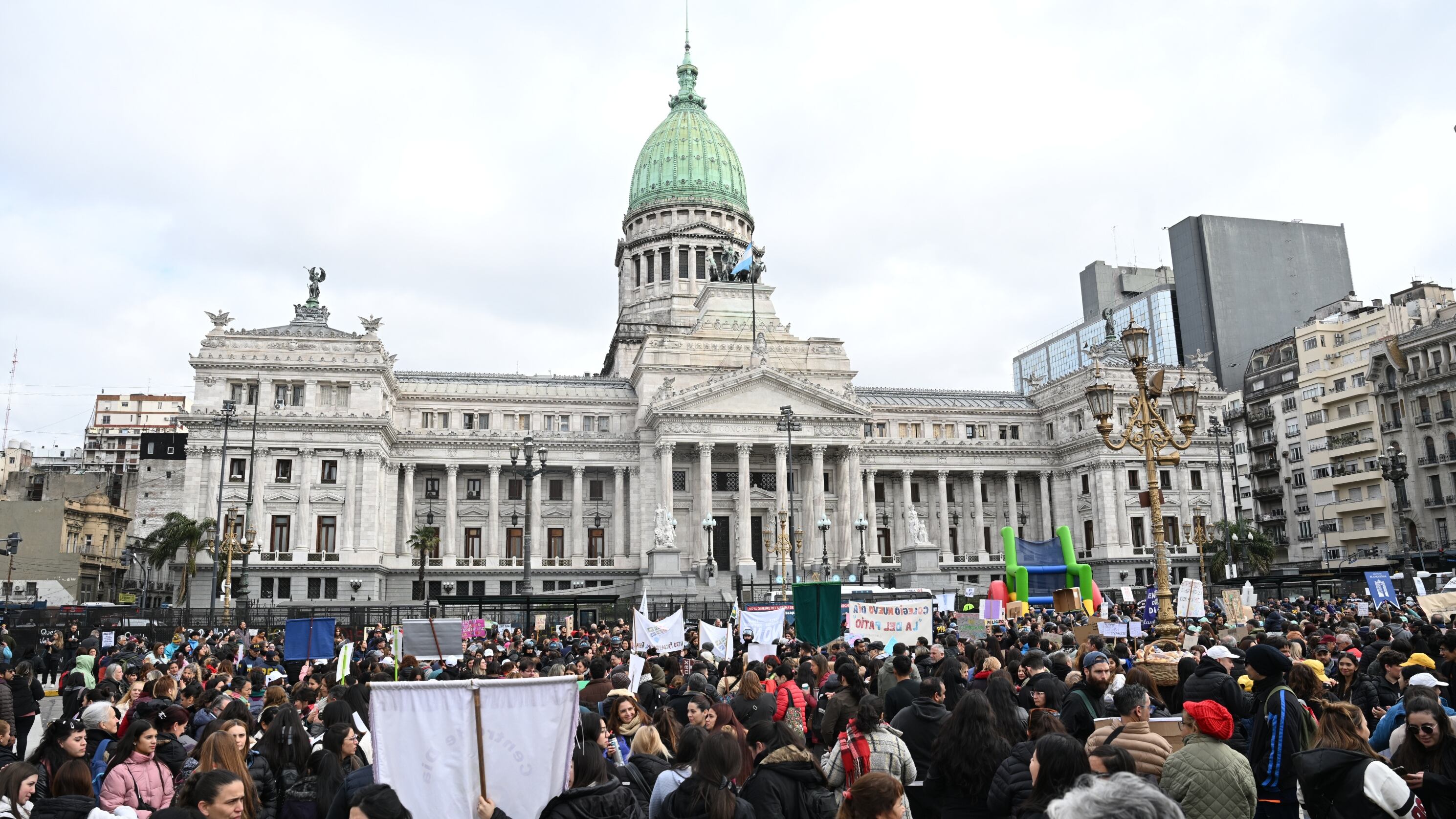 Los prestadores y familiares reclaman por la aplicación de la Ley de emergencia en discapacidad Fotografía: Maximiliano Luna