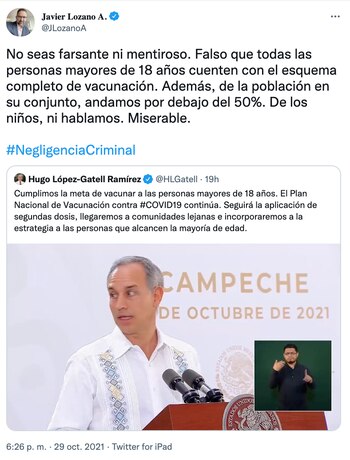 El exsenador pidió al funcionario