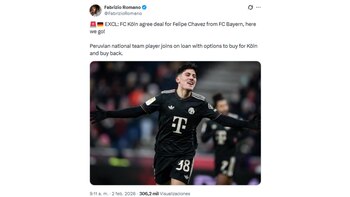Fabrizio Romano confirmó la cesión de Felipe Chávez a Köln.