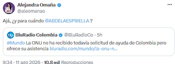 Amaranta Hank pide al Gobierno solicitar ayuda internacional tras el sismo - crédito aleomanao/X