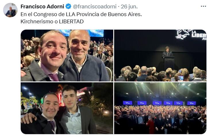 Francisco Adorni tuit