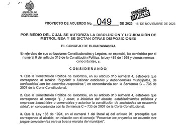 Con este proyecto buscan liquidar