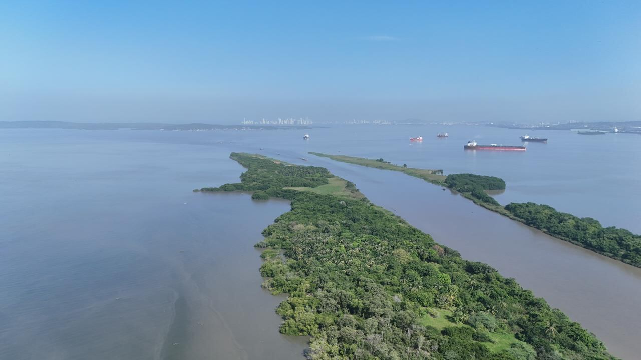 El avance de la sedimentación inutilizó parte de la zona portuaria; la Alcaldía y la Oficina de Acción de Riesgos insisten en la urgencia de actuar de inmediato para evitar un colapso logístico nacional - crédito Alcaldía de Cartagena