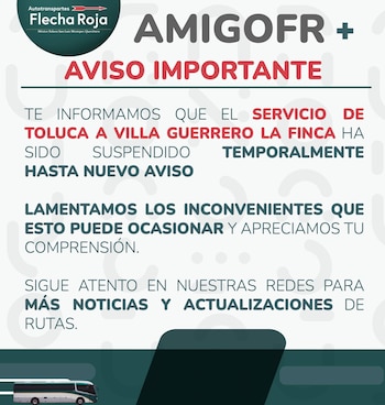 Comunicado de la empresa Flecha